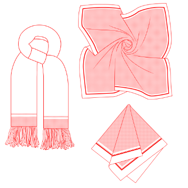 Same design can be into women/men scarf and pocket square